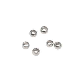 Rayher Quetschperle, platin, I: 0,8mm ø, A: 1,5mm ø, SB-Btl 40Stück 