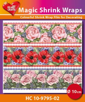 Magic Schrumpfbanderole Flowers 10 cm Durchmesser 