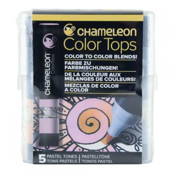 Chameleon 5-Colour Tops Pastel Tones Set, Pastelltöne, 5 Stifte 