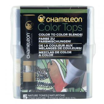 Chameleon 5-Colour Tops Natur Tones Set, Naturtöne, 5 Stifte 