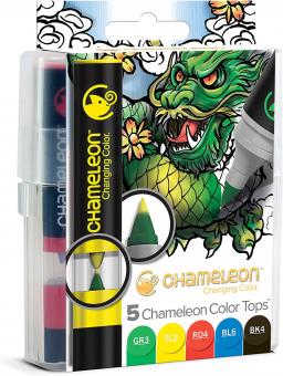 Chameleon 5-Colour Tops Primary Tone Set, Grundtöne, 5 Stifte 