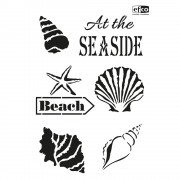 Stencil Schablone A4, At the seaside 6-teilig 