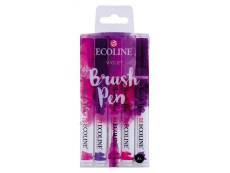 Ecoline Brush Pen Set, Violett Wasserfarbe, 5 Stifte 