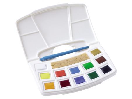 Aquarell Color Pocketbox,12 Näpfchen Wasserfarbe, 