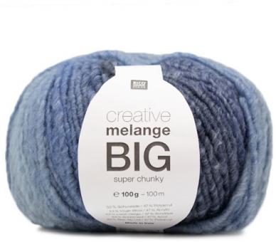 creative Melange BIG, blau-mix super chunky, Farbe 029 