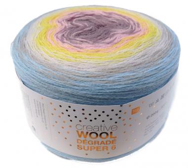 C.Wool Degrade Super6, pastell Farbe 001 200g, 800m 