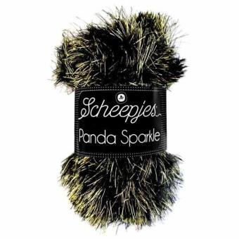 Scheepjes Panda Sparkle, Goldenite Farbe 354     schwarz/gold 