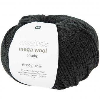 Mega Merino Chunky, Schwarz Farbe 016 