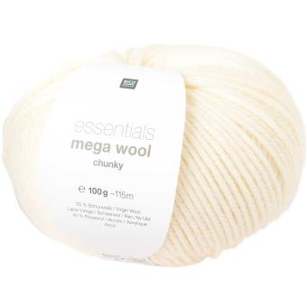 Mega Wool chunky Creme Farbe 001 