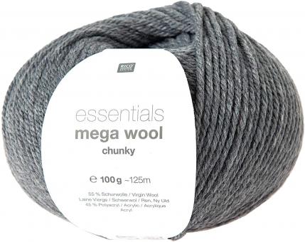 Mega Wool chunky essentials Farbe 014  dunkelgrau 