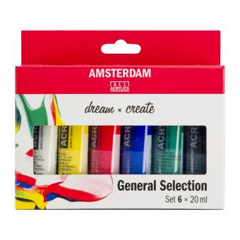 Amsterdam All Acrylics Set General Selection 6x20ml 