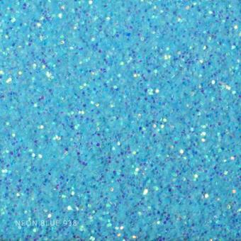 Glitter-938 Neon Blue PVC-Flexfolie 100 x 50 cm mit Glitzereffekten 
