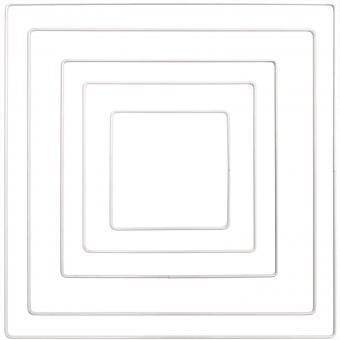 Metallring Quadrat 10cm weiß 