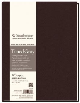 Strathmore Toned Gray  128 Seiten Kunstbuch, 118g/m²,21,6 x27,9 cm 