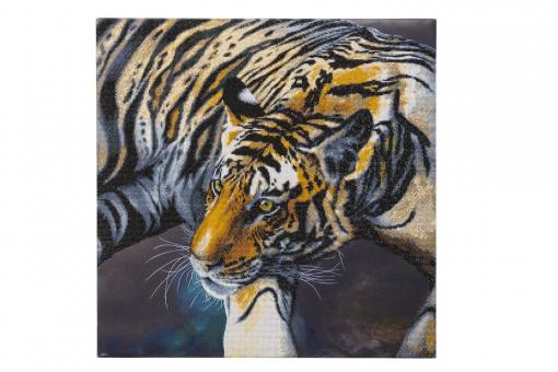 Crystal Art Kit Tiger mir bedrucktem Keilrahmen  70 x70 cm 