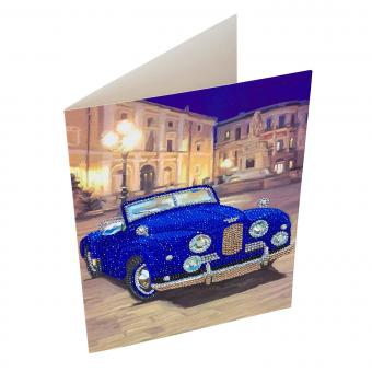 Crystal Art Kit  Riesen Karte Auto 29x21 cm 