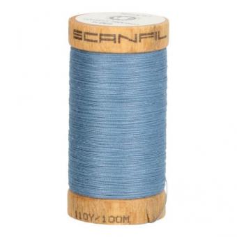 Scanfil Organic Cotton Nähgarn, Blau 100m, Farbe 4816 