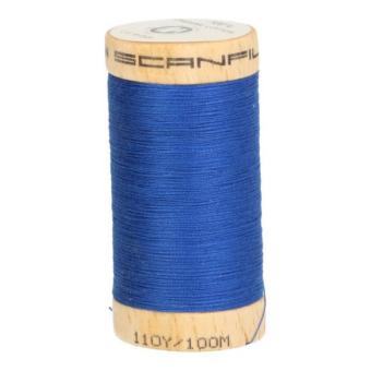 Scanfil Organic Cotton Nähgarn, Blau 100m, Farbe 4817 