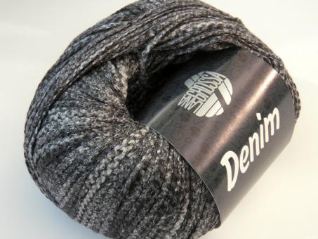 Wolle Denim, Schwarz/weiß Lana Grossa 