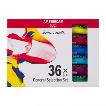 Amsterdam Acrylfarben Set, 36x20ml General Selection Set 
