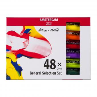 Amsterdam Acrylfarben Set, 48x20ml General Selection Set 