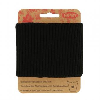Opry Bündchen elastisch 70mm, 1,1m, schwarz 