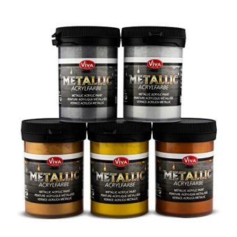 Metallic Acrylfarbe 5er Set 5 x100ml 