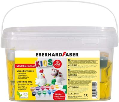 Modelliermasse EFA Plast Kids weiss + 14 Farben 