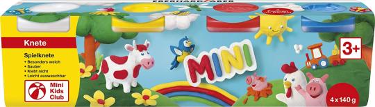 Spielknete 4er Set Basic Mini, 4x140g 