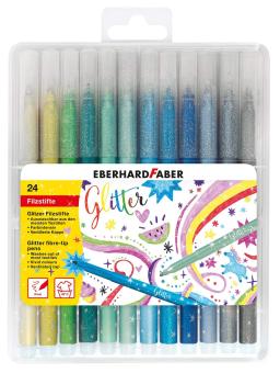 Fasermaler Glitter 24er Box 