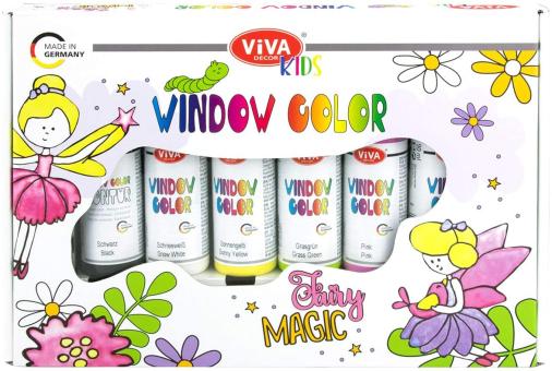 Viva KIDS Window Color Set Fairy Magic, 6 x 90ml 