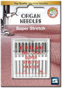 Organ Nähmaschinennadeln, Super Stretch, HA x 1 SP, 075/09 