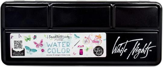White Nights Aquarellkasten Influencerin, 12 ganze Näpfchen 