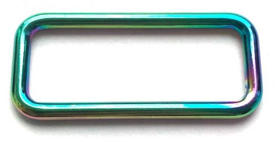 Vierkant-Ring 25mm aus Metall - rainbow 