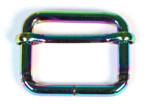 Leiterschnalle 25mm aus Metall - rainbow 