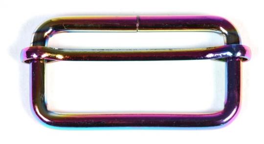 Leiterschnalle 40mm aus Metall - rainbow 