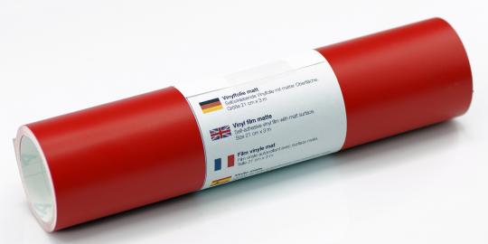 Wandtattoo-Plotterfolie matt Rot 21 x 300cm, selbstklebend 