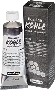 flüssige Kohle Pigmente Traubenkernschwarz, 35ml 
