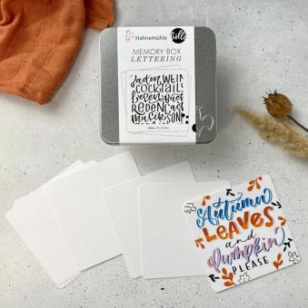 Memory Box Lettering 50 Karten, 90x90mm, 250g/m² 