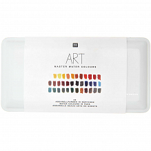 ART Master 36 Aquarellfarben im 1/2 Näpfchen, Metallkasten 