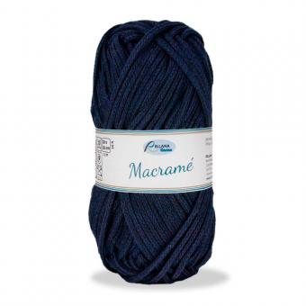 Makrame Garn 80m, Blau 100% Baumwolle 