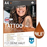 Tattoo-Transferfolie A4, 4 Blatt für Tintenstrahldrucker 