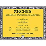 Arches Aquarell Block Grain Tourchon Naturweiss, 26x36cm,185g/m²,20 Blatt 