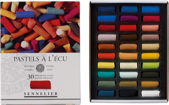 Sennelier Soft Pastell Sortiment Ecu mit 30 halbe Farben 