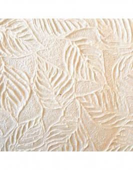 Maulbeerpapier mit geprägten Blättern, weiß, 79x55cm 