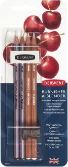 Derwent Blender & Burnisher Set 4er-Set, inkl.Radiergummi & Spitzer 