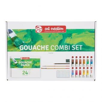 Set Gouache Combi Tempera 12x12ml Tuben + Zubehör 