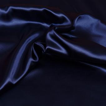 Satin dunkelblau 145cm breit, 100% Polyester 