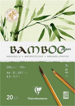 Bambus Aquarellblock 250g/m², A4, 20 Blatt geleimt 