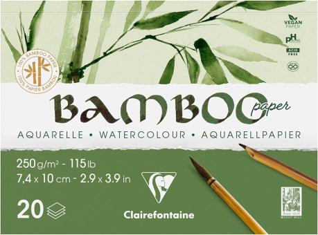 Bambus Aquarellblock 250g/m², A7, 20 Blatt geleimt 